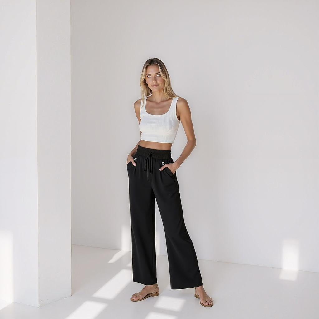 The Sylva Lounge Pant — Moss Crepe