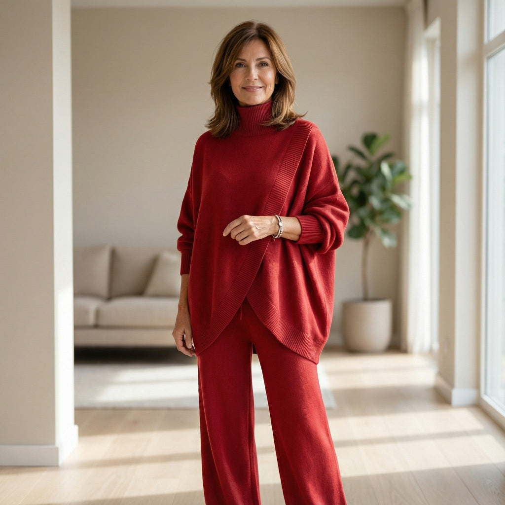 The Sabine Set — Walnut Asymmetrical Knit