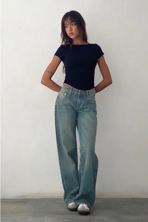 The Roxy — Azure Wide-Leg Denim