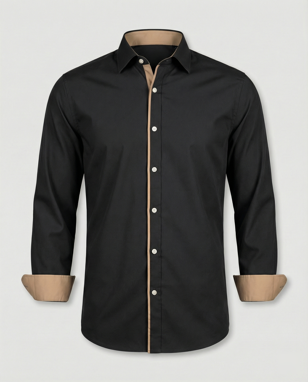 The Kaelen — Charcoal Button-Down Shirt