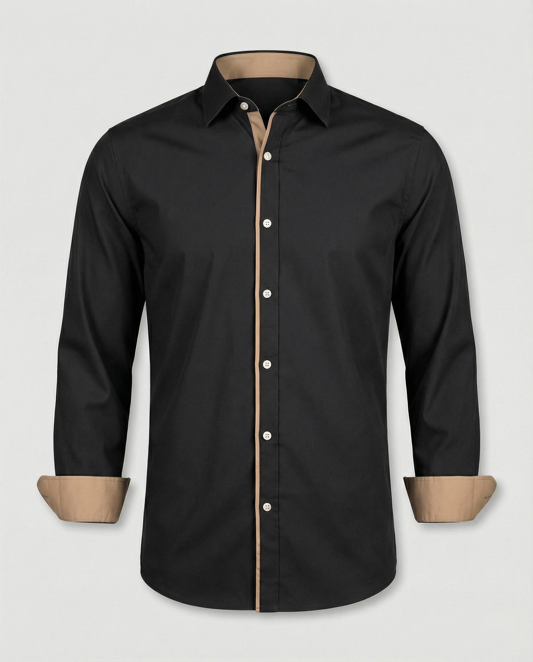 The Kaelen — Charcoal Button-Down Shirt