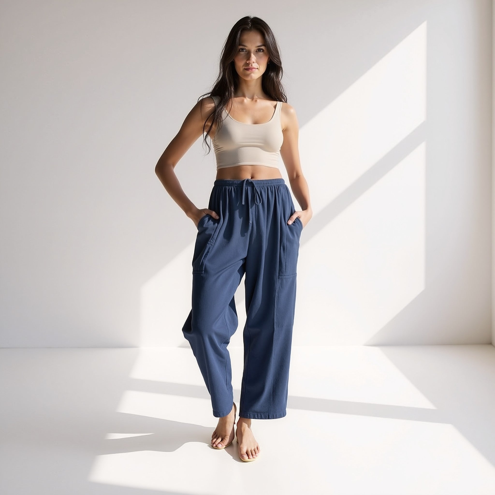 The Arlen Cargo — Dune Wide-Leg Pants