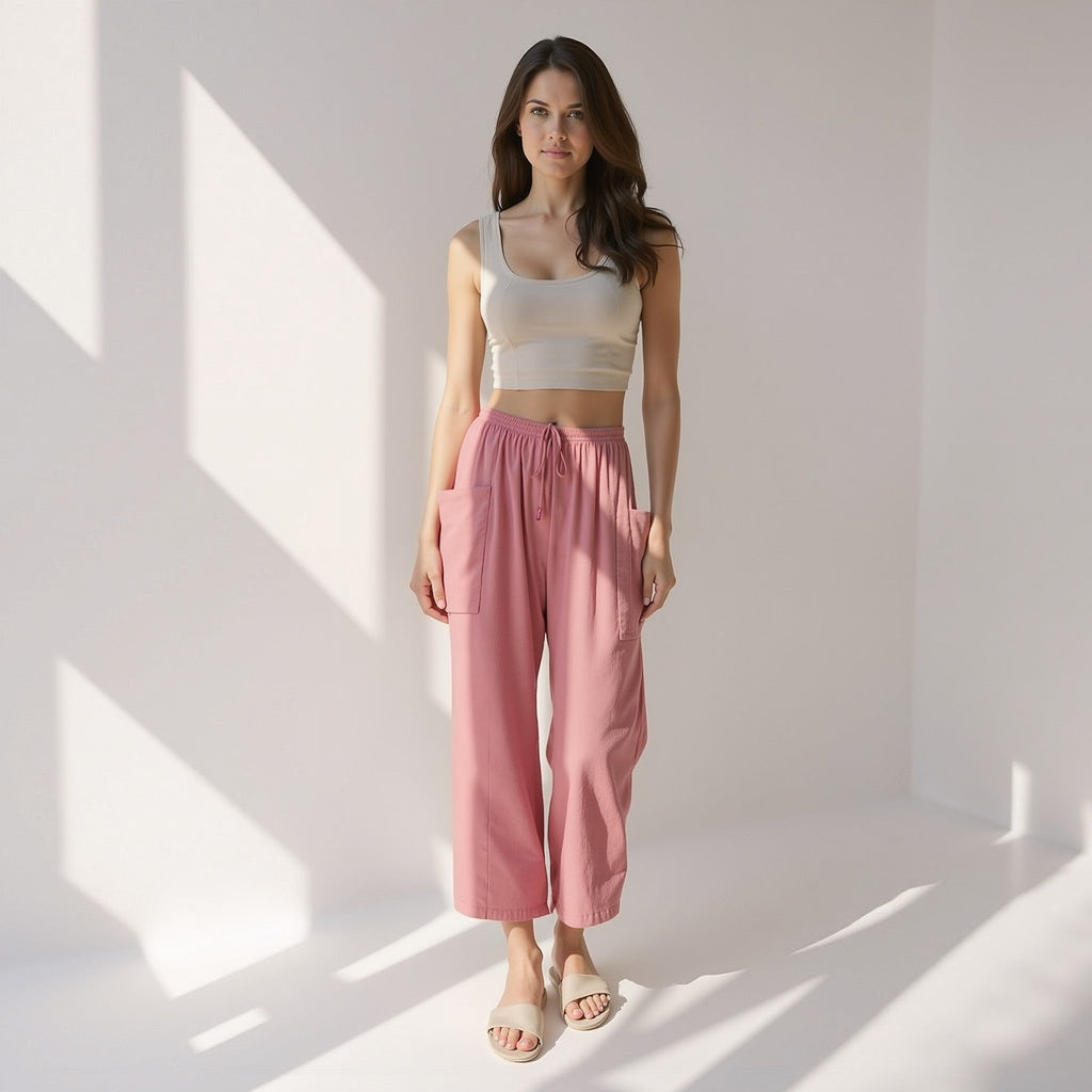 The Arlen Cargo — Dune Wide-Leg Pants
