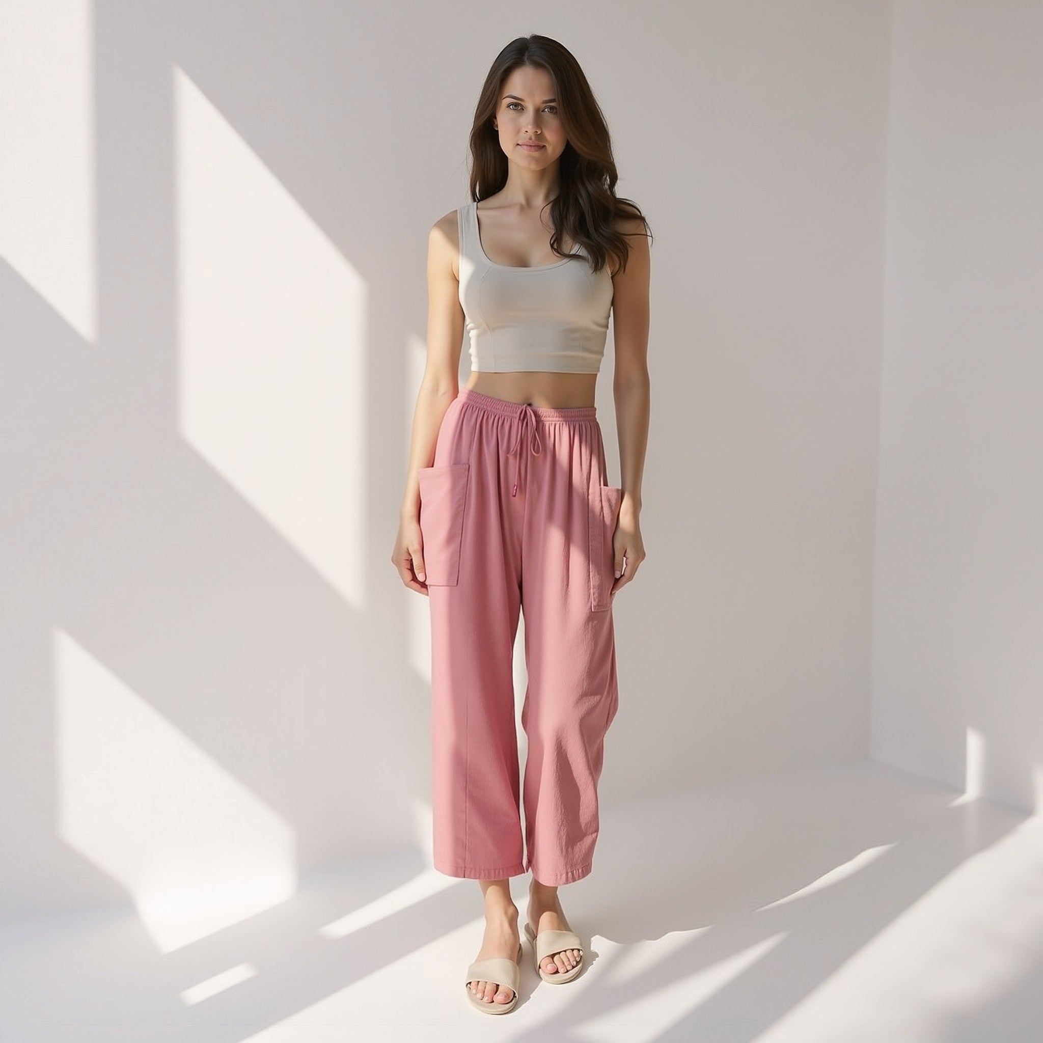 The Arlen Cargo — Dune Wide-Leg Pants