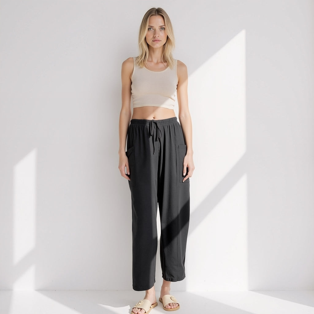 The Arlen Cargo — Dune Wide-Leg Pants