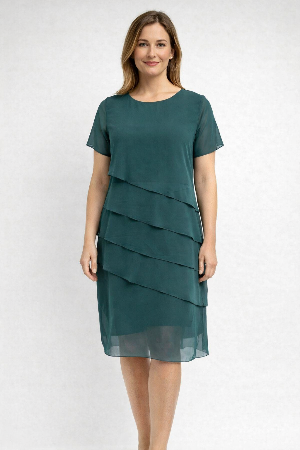 The Ivara Dress — Dusk Blue Lace Overlay