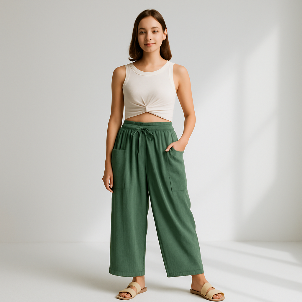 The Arlen Cargo — Dune Wide-Leg Pants