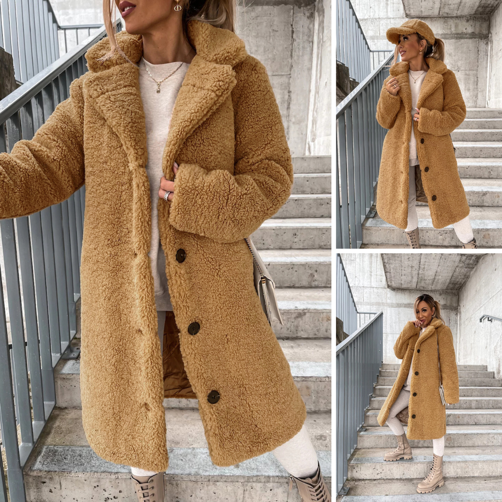 The Miko Teddy — Caramel Long Coat
