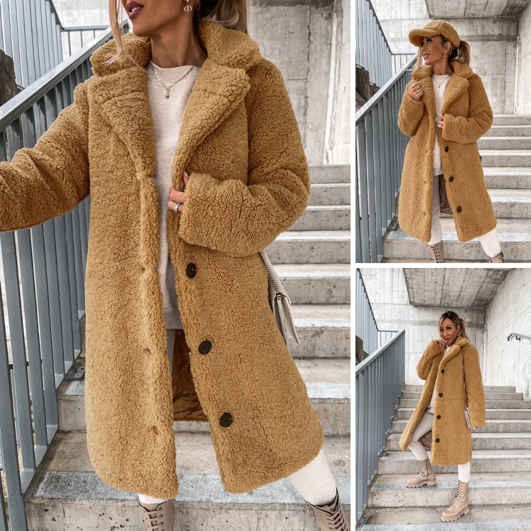 The Miko Teddy — Caramel Long Coat