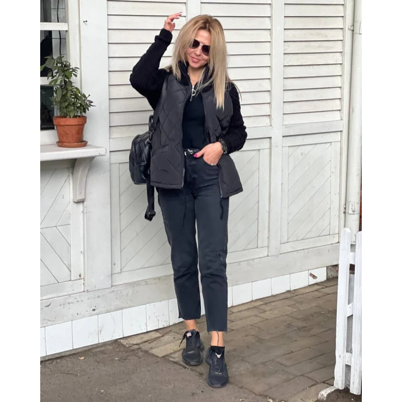 The Tova — Quilted Knit Hybrid Jacket