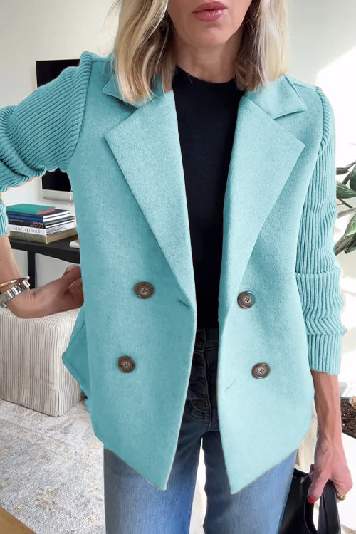 The Elara Knit Blazer — Chestnut