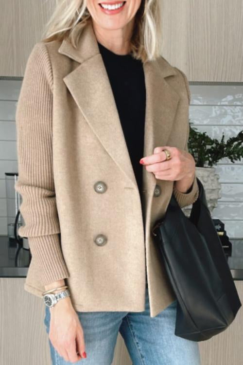 The Elara Knit Blazer — Chestnut