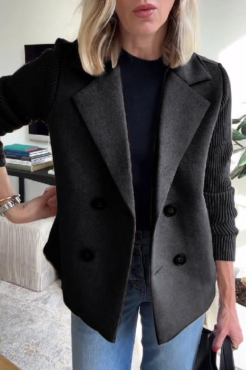 The Elara Knit Blazer — Chestnut