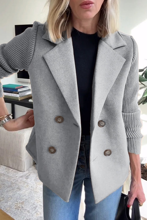 The Elara Knit Blazer — Chestnut