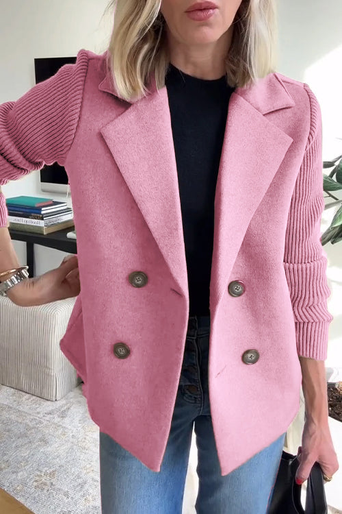 The Elara Knit Blazer — Chestnut