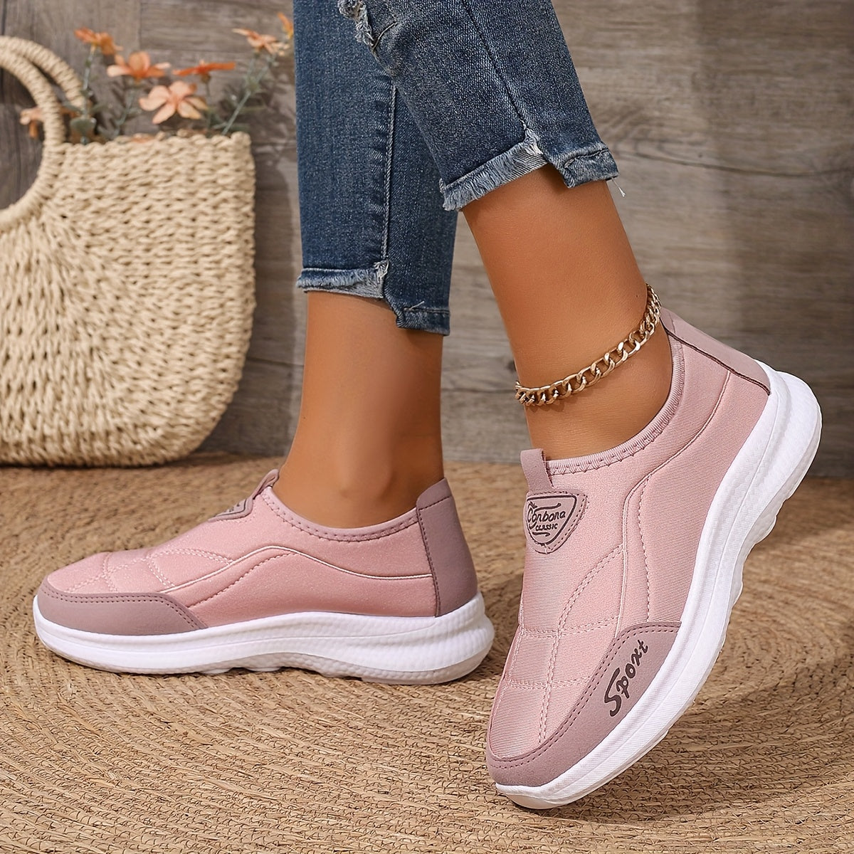 Liora Slip-On — Chalk Mesh