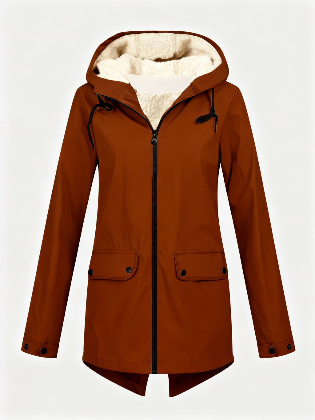 The Elara Parka — Onyx Fleece Lined