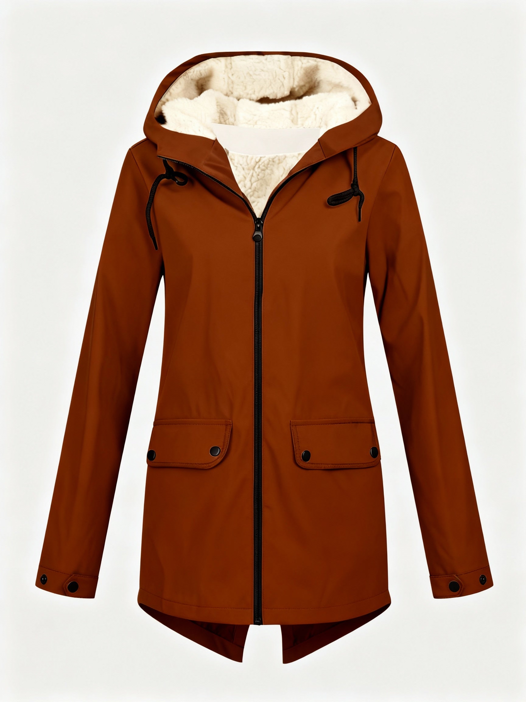 The Elara Parka — Onyx Fleece Lined