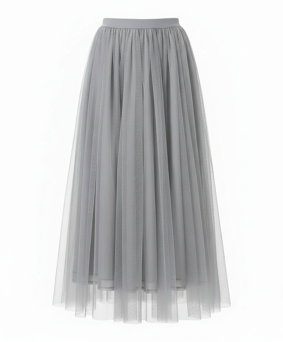 Flora Skirt — Black Tulle