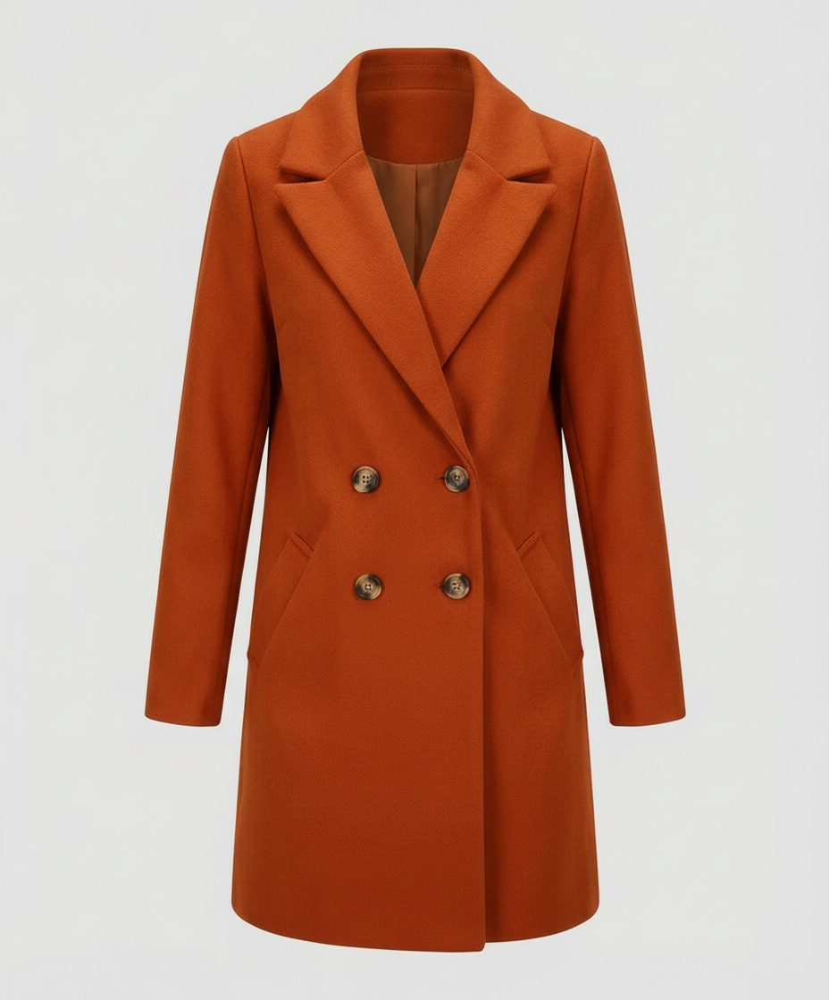The Liora Coat — Marigold Wool Blend