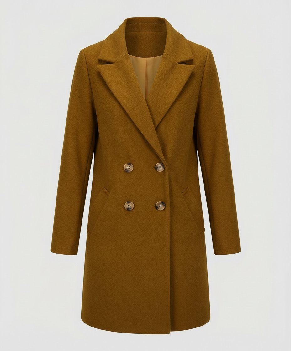 The Liora Coat — Marigold Wool Blend