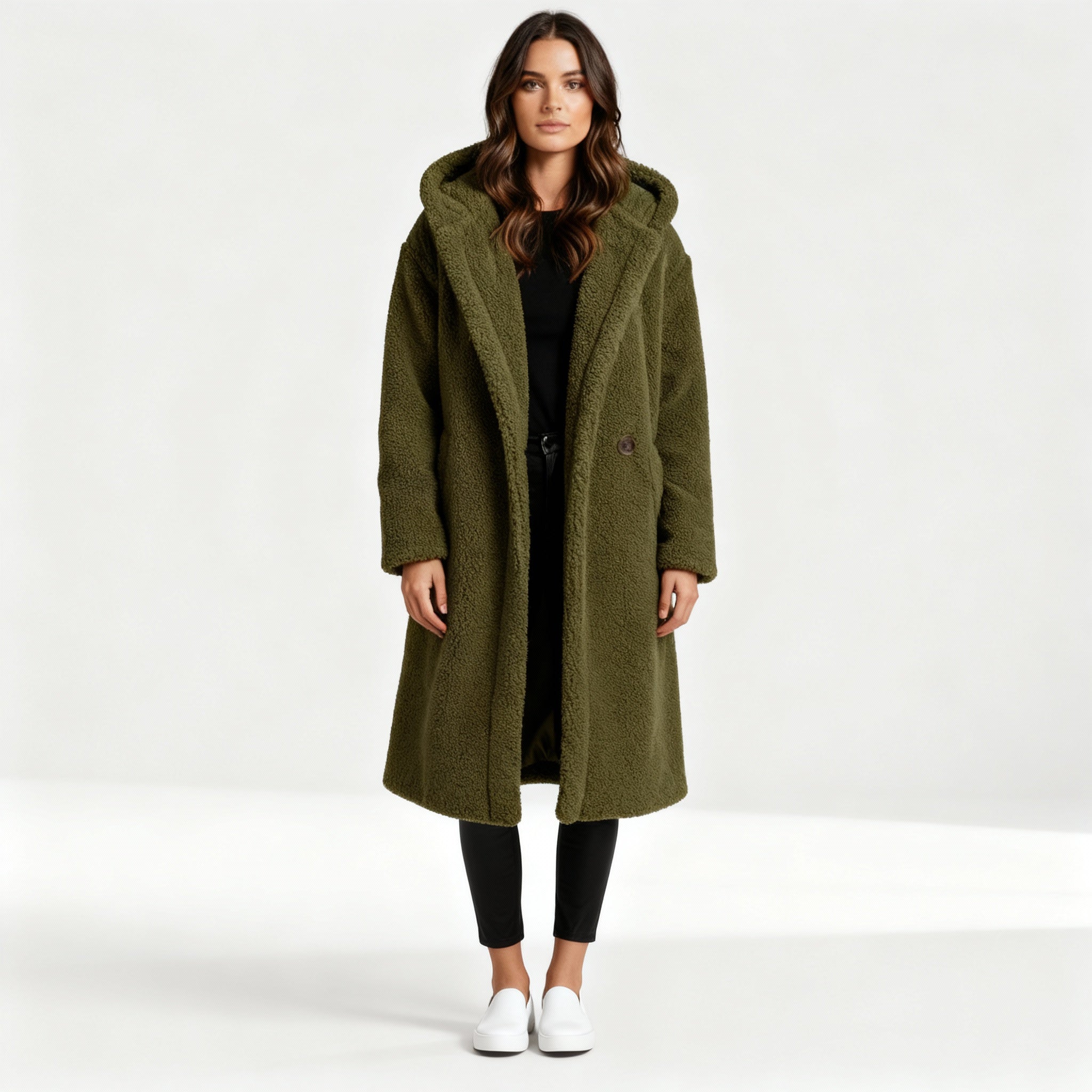 The Kaia — Hooded Teddy Coat
