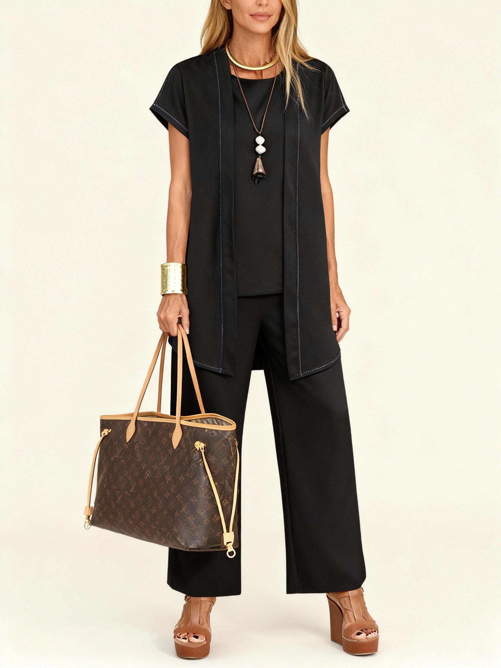 The Liora Set — Patchwork Draped Trio