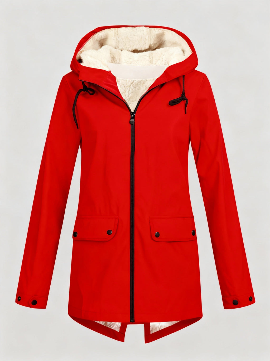 The Elara Parka — Onyx Fleece Lined