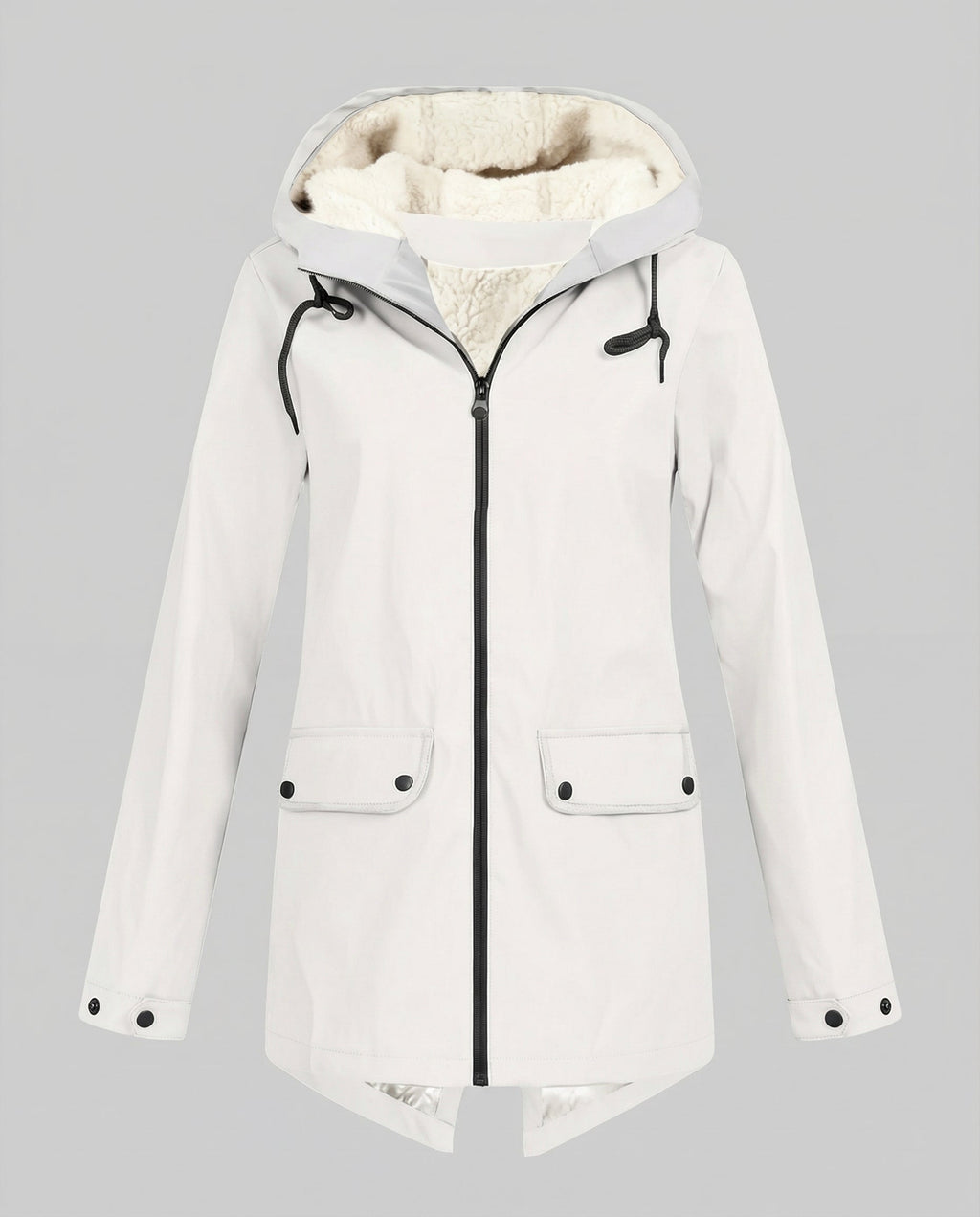 The Elara Parka — Onyx Fleece Lined