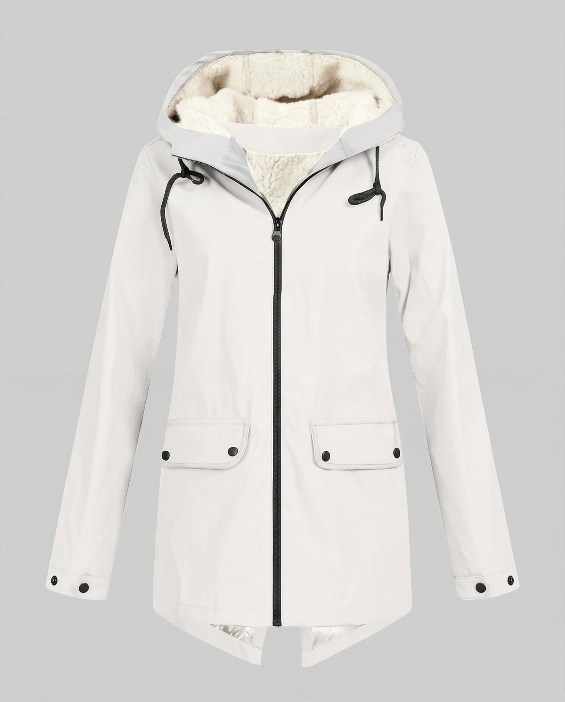 The Elara Parka — Onyx Fleece Lined