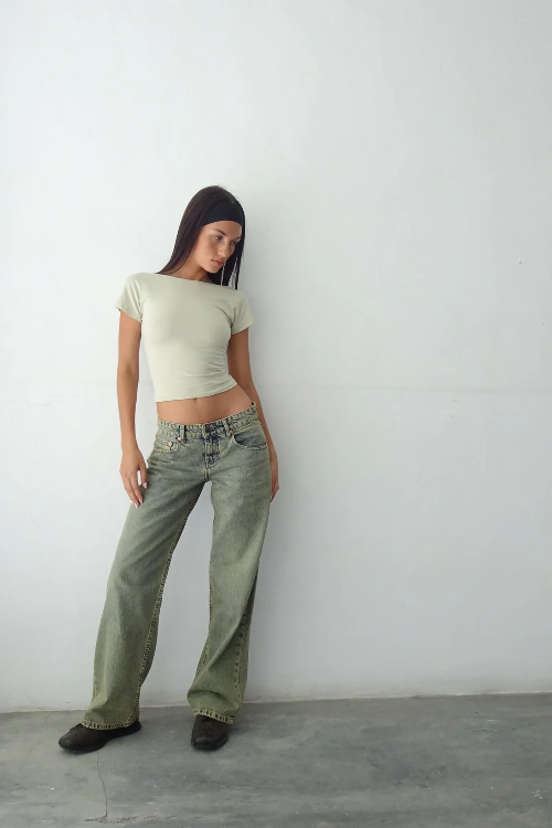 The Roxy — Azure Wide-Leg Denim
