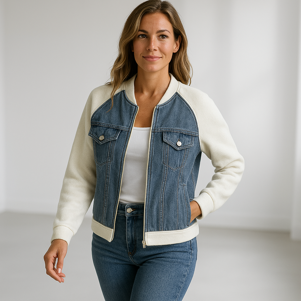 Niko — Denim Bomber Jacket