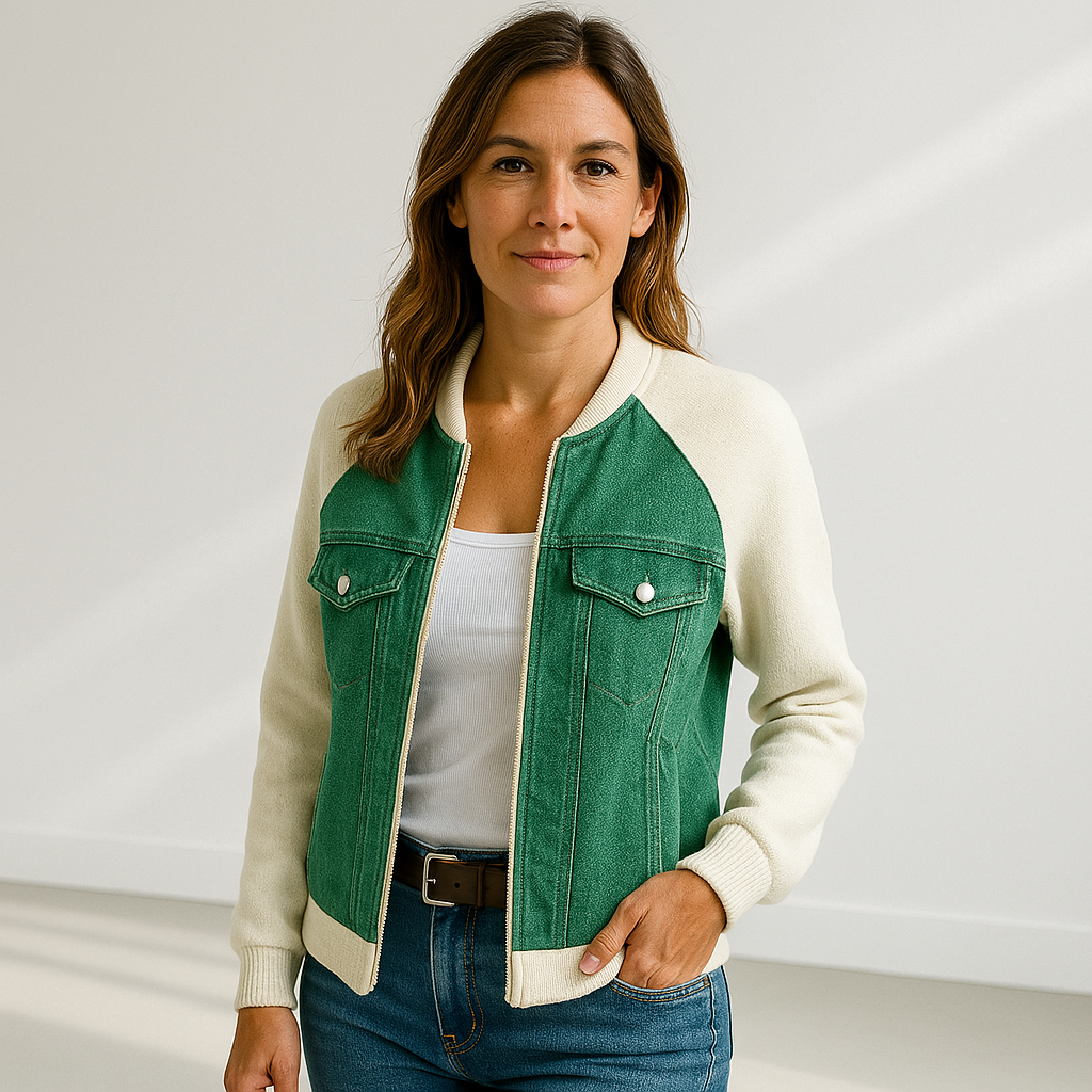 Niko — Denim Bomber Jacket
