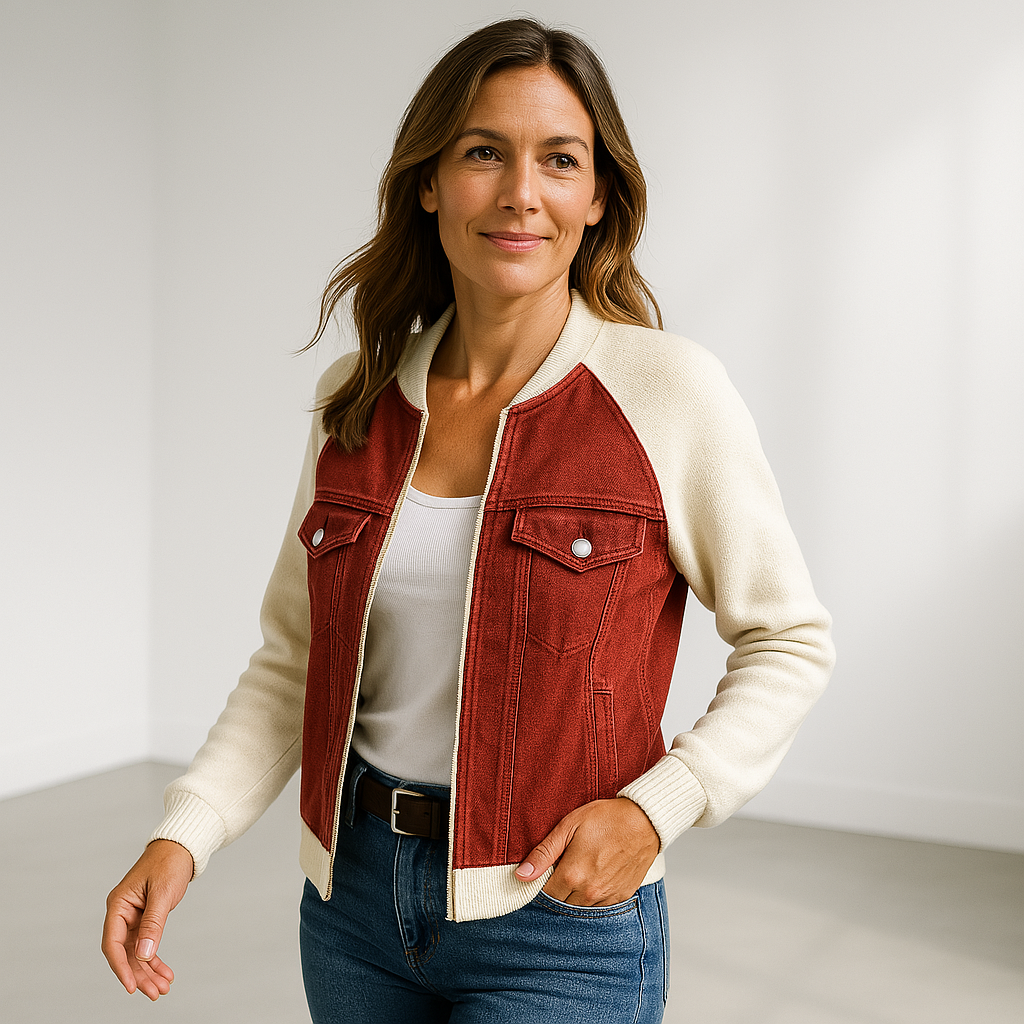 Niko — Denim Bomber Jacket