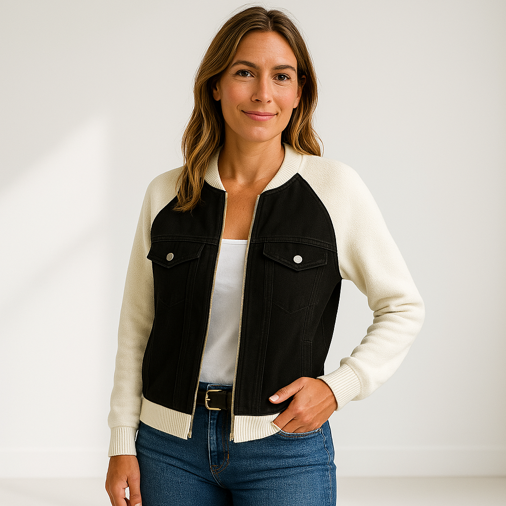 Niko — Denim Bomber Jacket