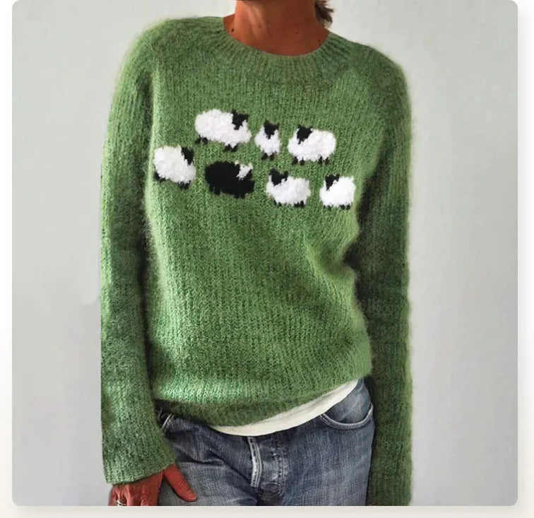 The Ylva Nordic Pullover — Cerulean Mosaic