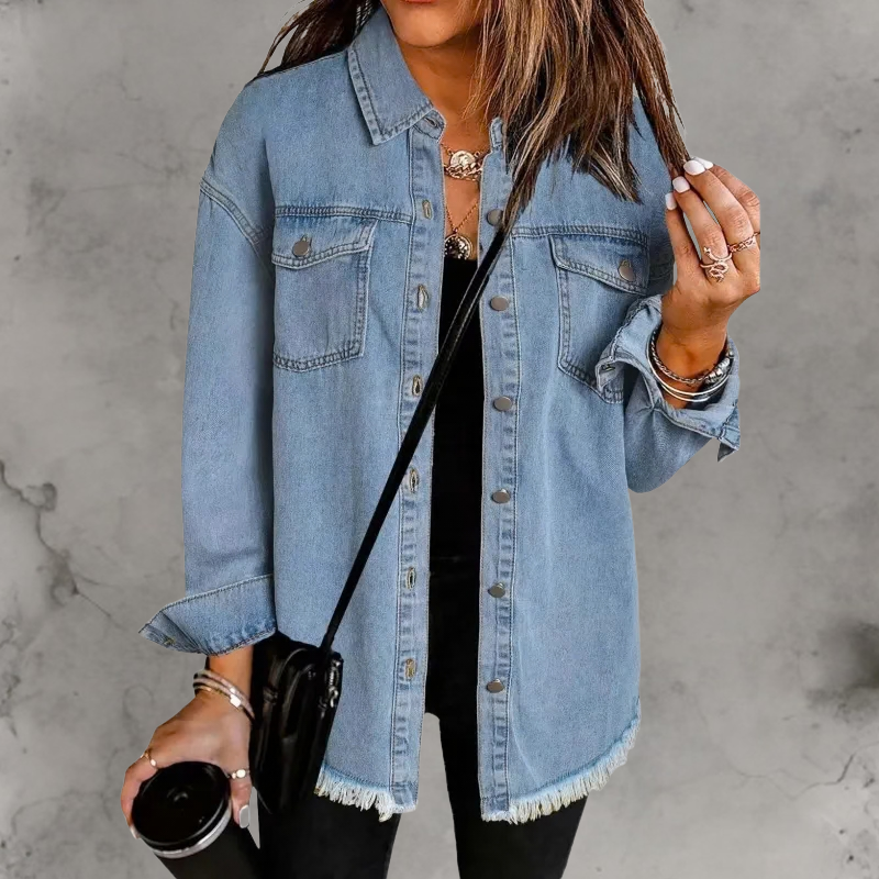 The Kaelen — Longline Denim Jacket