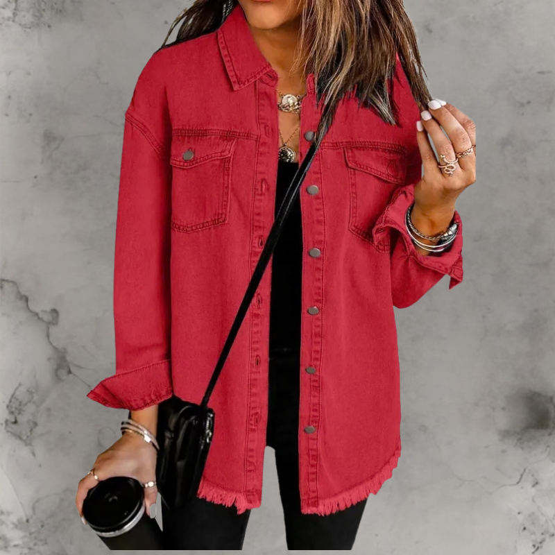 The Kaelen — Longline Denim Jacket