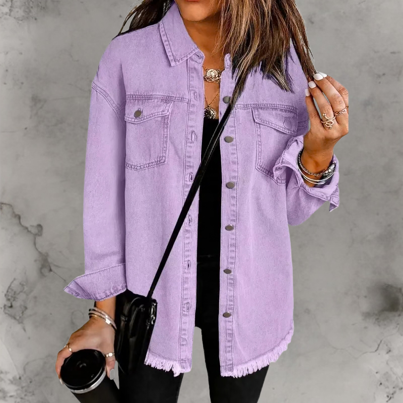 The Kaelen — Longline Denim Jacket