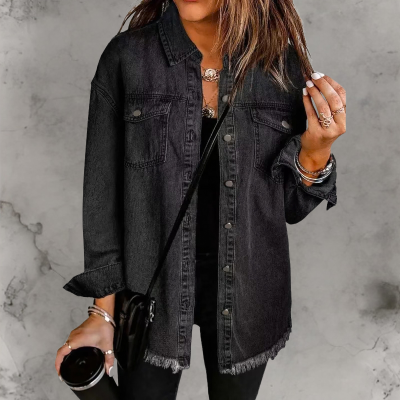 The Kaelen — Longline Denim Jacket