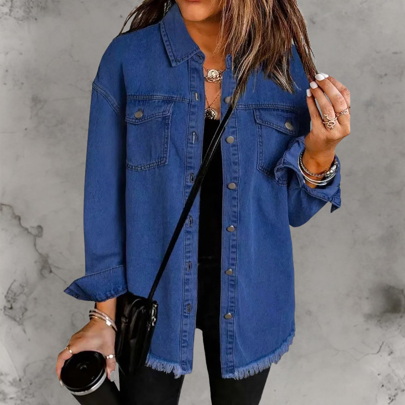 The Kaelen — Longline Denim Jacket