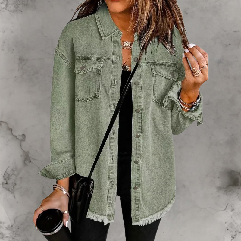 The Kaelen — Longline Denim Jacket