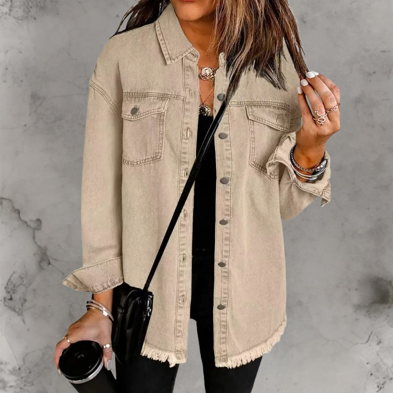 The Kaelen — Longline Denim Jacket