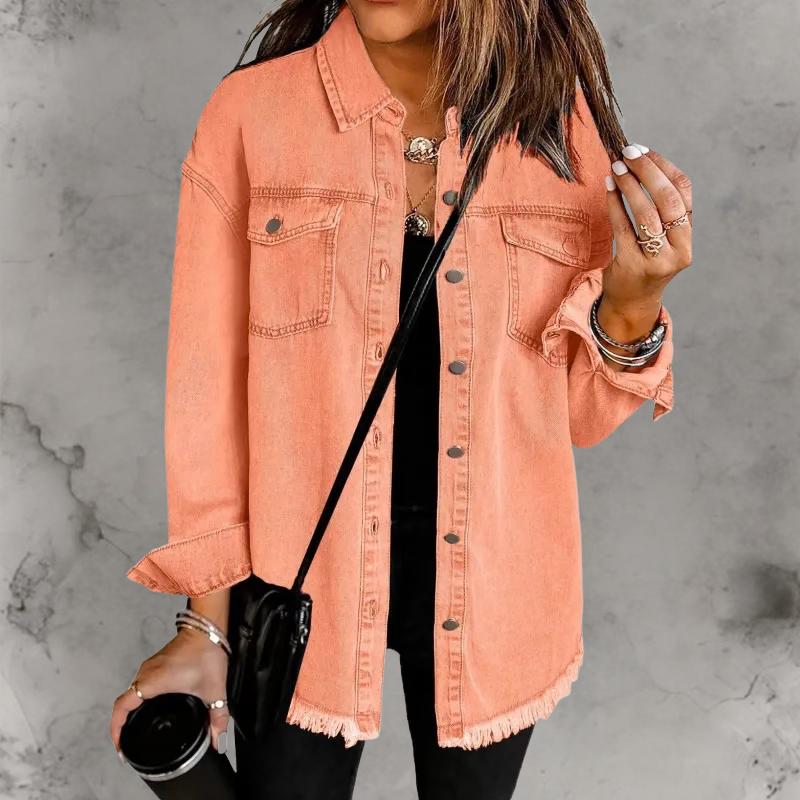 The Kaelen — Longline Denim Jacket