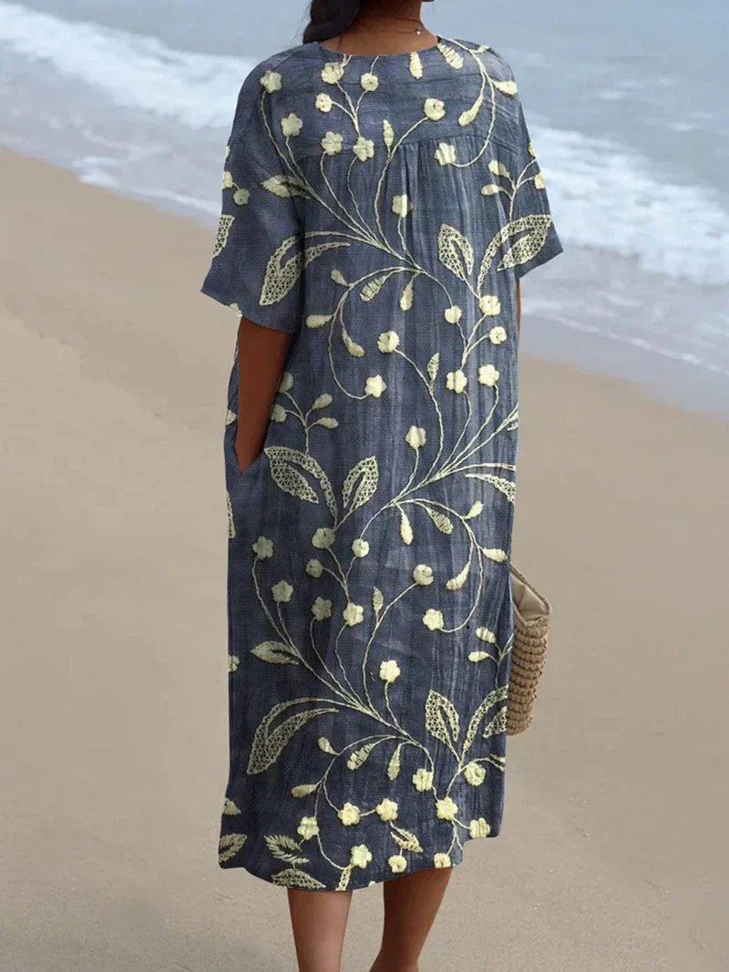 Enora | Robe avec broderie florale