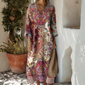 Robe Bohème Urbaine Nora – Élégance Automnale Rencontre l'Artisanat