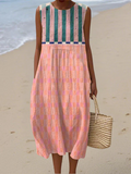 Robe Midi Lily™ à Rayures Pastel
