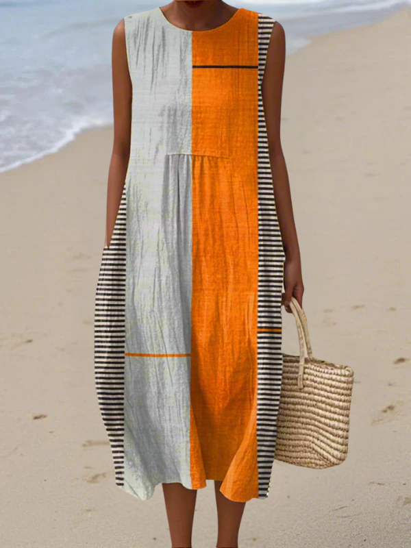 Robe Midi May™ avec design bicolore