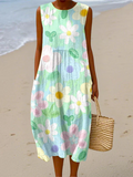 Robe mi-longue Erin™ aux tons floraux pastel