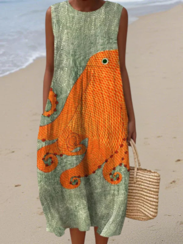 Robe mi-longue Tess™ Océanique